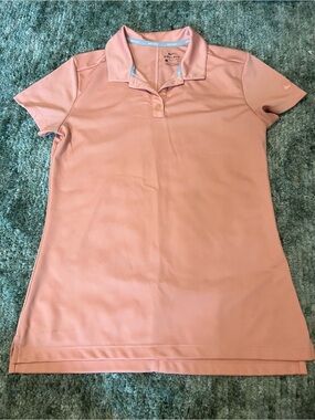 Women’s Nike Dri-FIT Golf Polo Top Pink Size Small